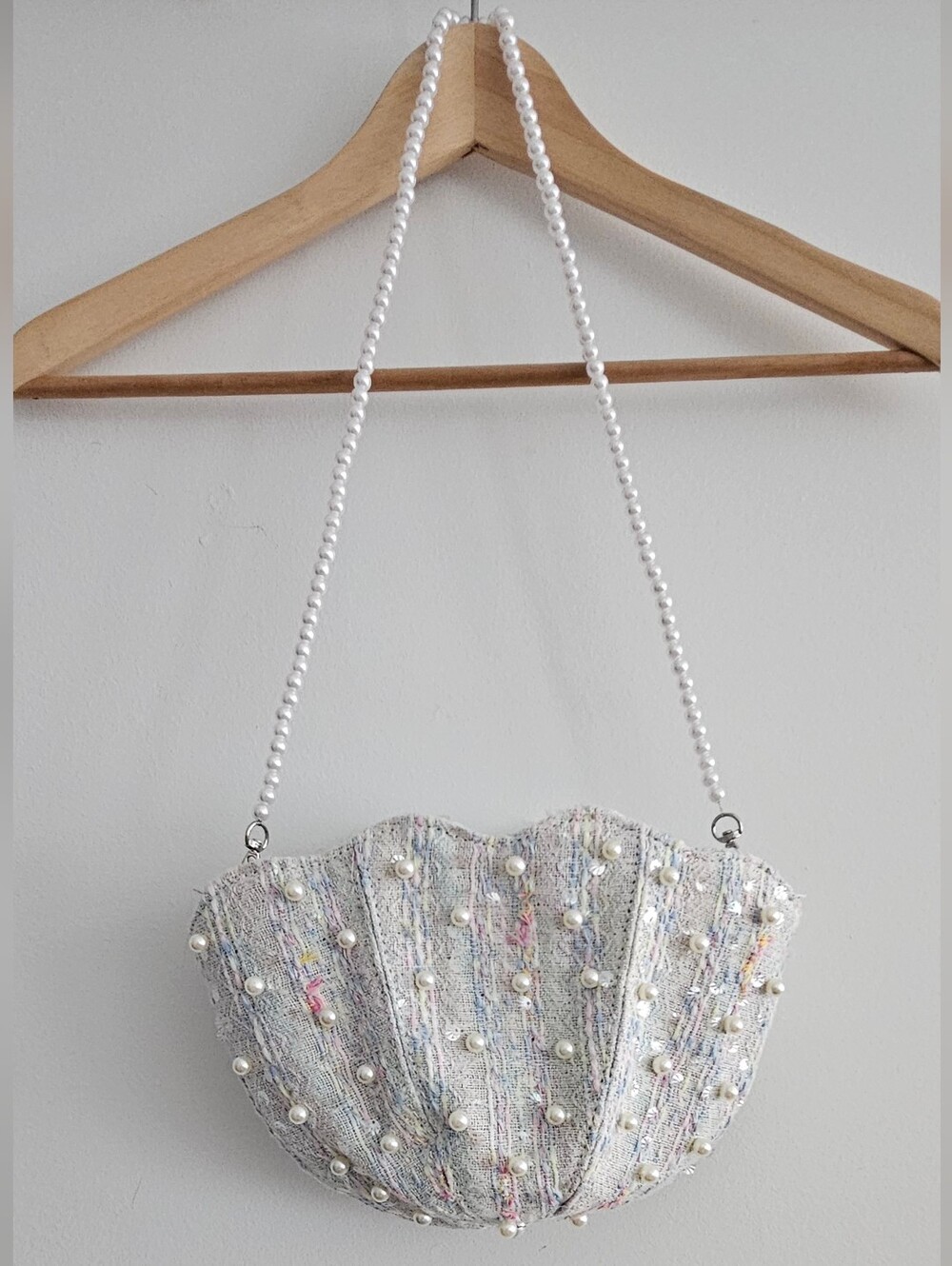 Bari Lynn Pearl Seashell Bag